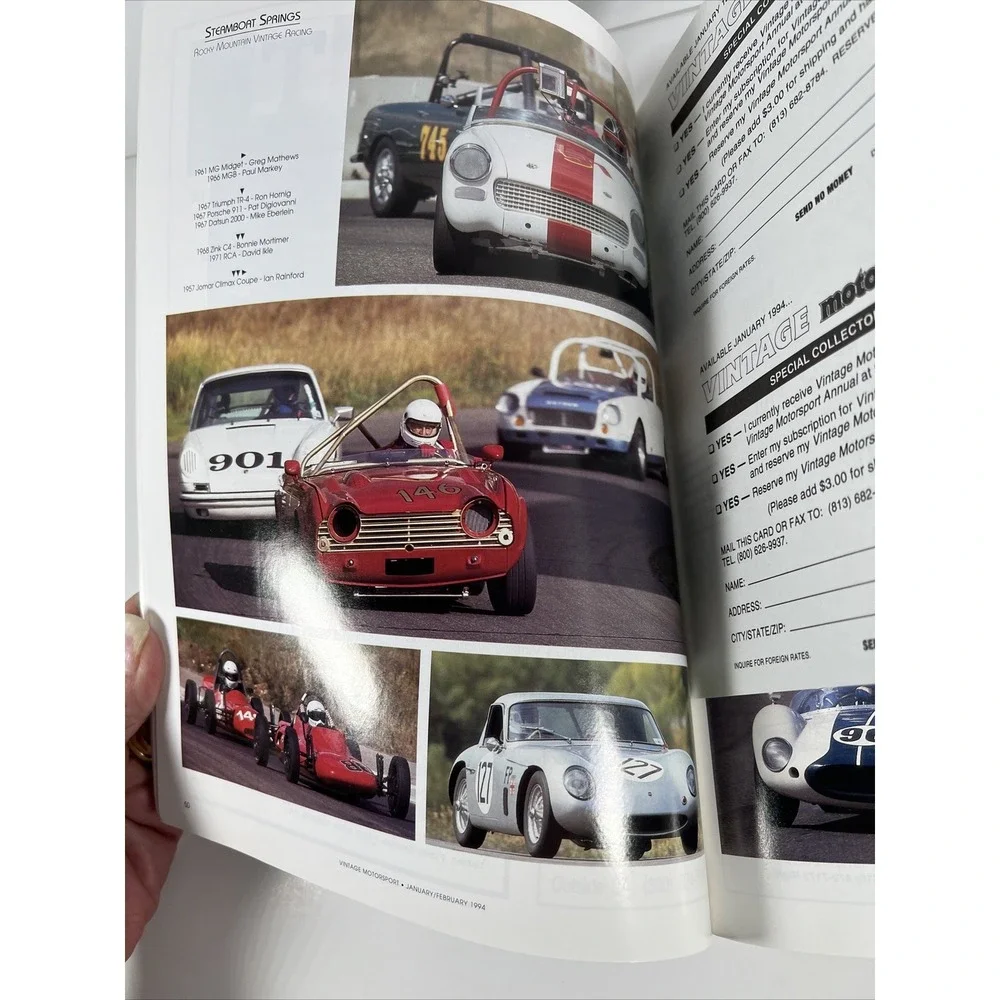 Vintage Motorsport Magazine MAR/APR 1994 Chaparral Story Part‎ III & III/B